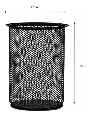 3 Pack Porta Lápices De Malla Negro