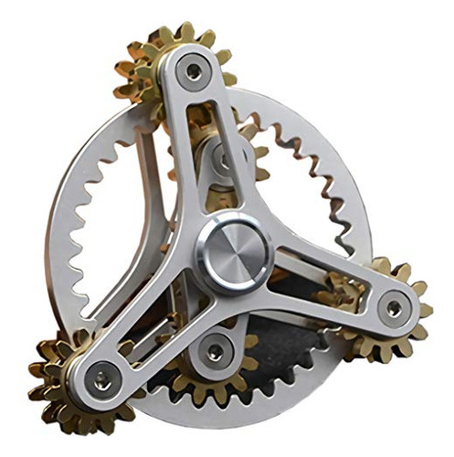 Wewinn Pure Brass Fidget Spinner Gears Linkage Fidget Gyro, Juguete Giratorio De Metal, Bricolaje, Gira Durante Mucho Tiempo, Edc, Concentración, Meditación, Rompe Los Malos Hábitos De Tdah Con