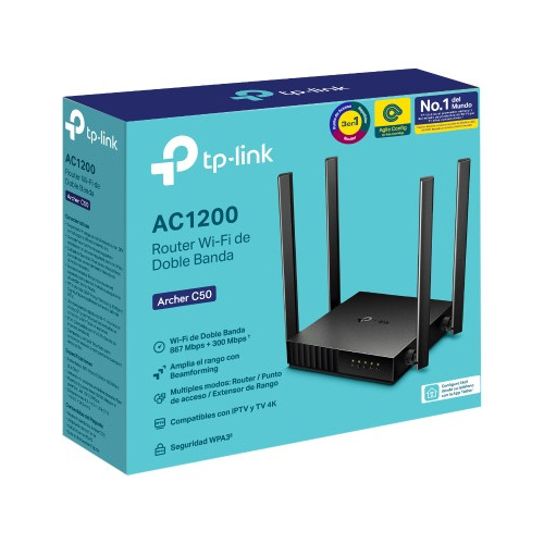 Tp-link, Router Inalámbrico De Banda Dual Ac1200, Archer C50
