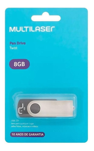 Kit 5 Pen Drive 8gb Multilaser Original Lacrado Atacado