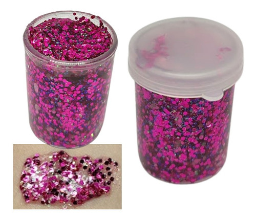 Glitter En Gel Varios Colores Para Rostro Pink Sugar