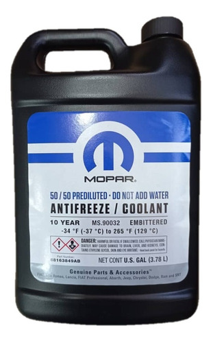 Imagen 2 de 2 de Refrigerante Mopar. 5 Años