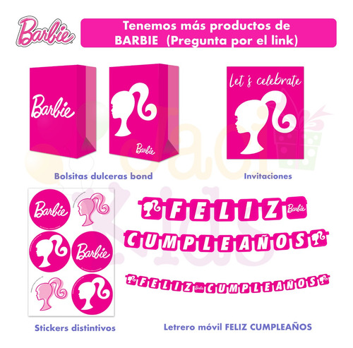 Block De Stickers Fiesta Barbie 250 Stickers (6 Pág) Brb0m1