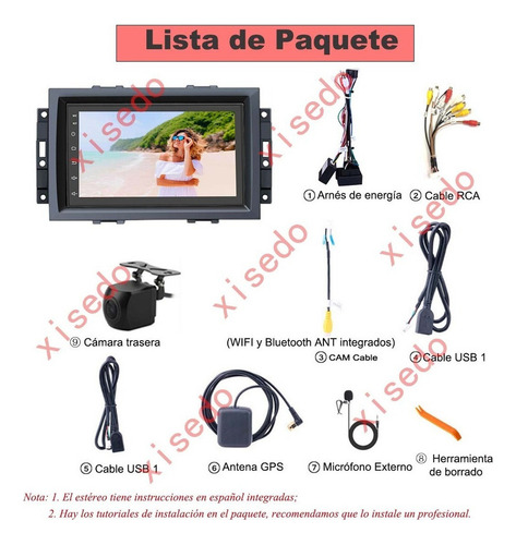 Zk Estéreo Dodge Durango 2007-2013 Android Carplay 2g+32g 7