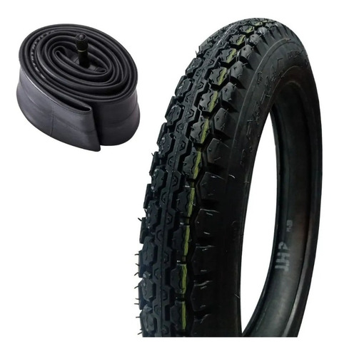 Imagen 1 de 5 de Cubierta Moto 80 100 14 + Cámara Trasera Biz 105 - 125 Cuota