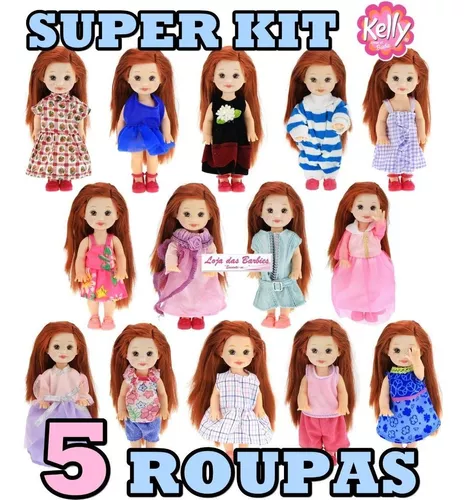 Roupa + Sapato Boneca Kelly Chelsea Evi Love Irmã Barbie 06