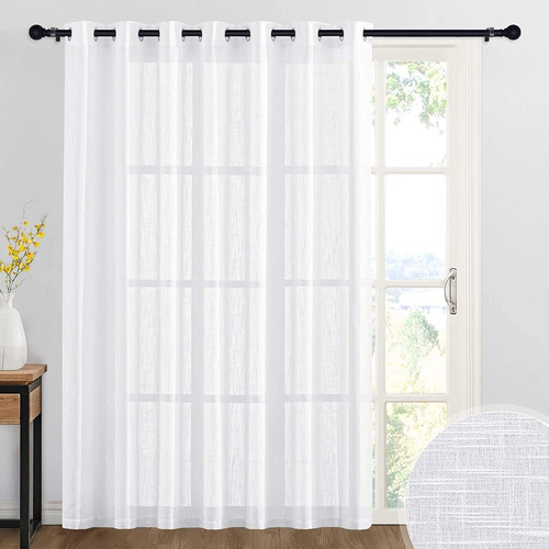 Cortinas Onduladas Con Ojales De Color Blanco Elegante