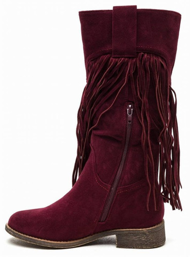 Botas Suede Con Flecos Importadas Usa A13