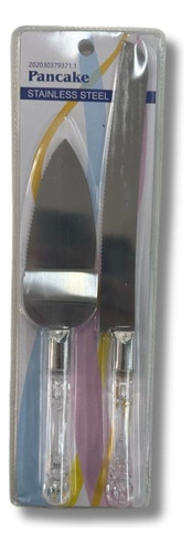 Set Espatula Para Servir Y Cuchillo Mango Acrilico