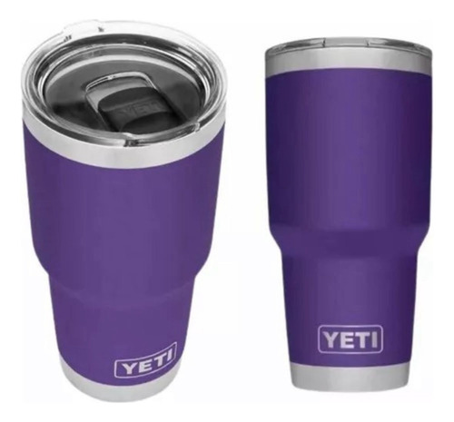Vaso Térmico Rambler De Acero Inoxidable Yeti 30oz Magslider Morado Lisa