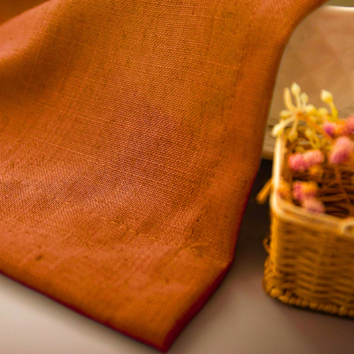 Cortina Imperial Lino Blackout 2pzs 240cm Alto X 150cm Ancho Naranja