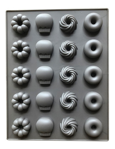 Molde Silicon Mini Donitas Chocolate Dulces