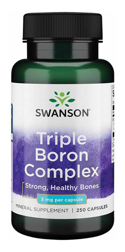 Boro Triple Complejo 3mg (250 Cápsulas) Swanson Premium Sabor Sin sabor