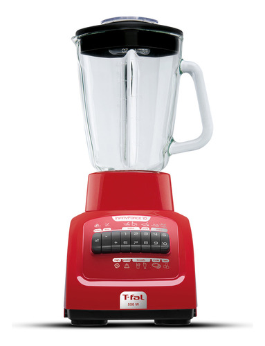 Licuadora T-fal Infinyforce Xl 550w Vaso Vidro Color Rojo