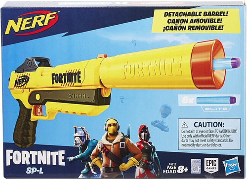 Pistola Nerf Fortnite Sp-l Lanza Dardos Hasbro - Lanus