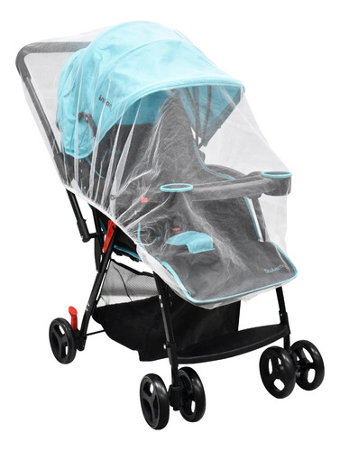 Carriola Infanti Swivel Turquesa Y Mosquitero Color del chasis Negro