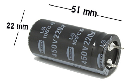 Capacitor Electrolitico 220uf 450v Genuino Teapo