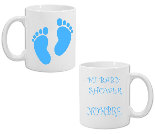 20 Tazas Baby Shower Huellita Bebe Personalizadas