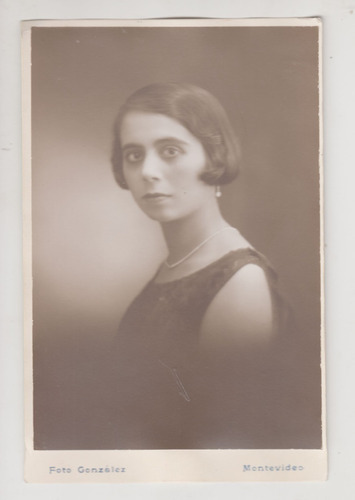 1925 Fotografia Real Mujer Flapper Melena Uruguay Años Locos