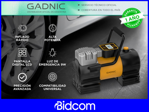 Mini Compresor De Aire Portátil Gadnic Inflador Para Auto