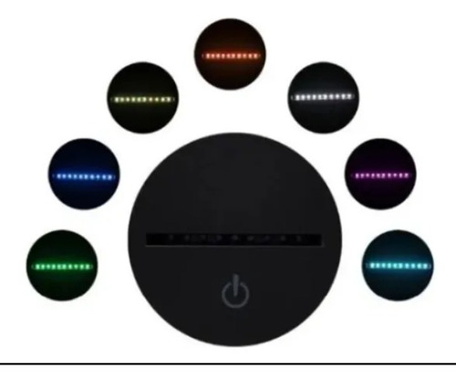 Lámpara Led Ilusión 3d Sonic 7 Colores