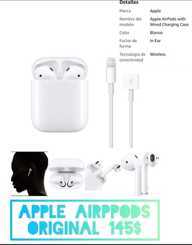 AirPods , Audífonos Originales Apple Inalámbricos 