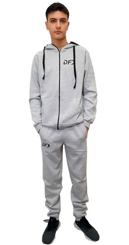 Imagen 1 de 3 de Campera + Pantalón Gris Conjunto Deportivo Niños