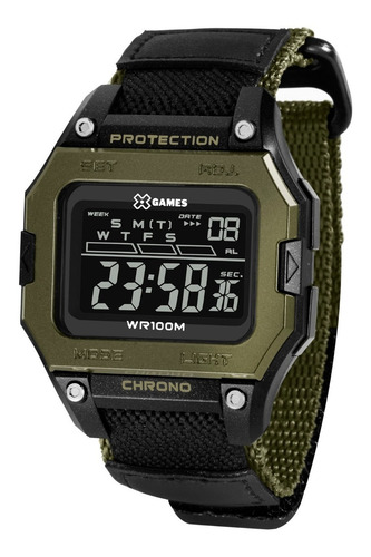 Relógio X-games Masculino Digital Xgppd139 Pxex Verde Preto