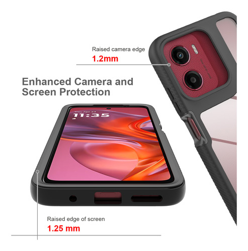 Funda Resistente A Prueba De Golpes Para Motorola Moto G05 E15 G35 G55 E14 G04 G04s G14 G24 G54 G84 Cubierta Trasera De
