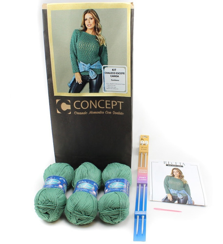 Kit Chaleco Escote Canoa De Concept Para Tejer A Palillos