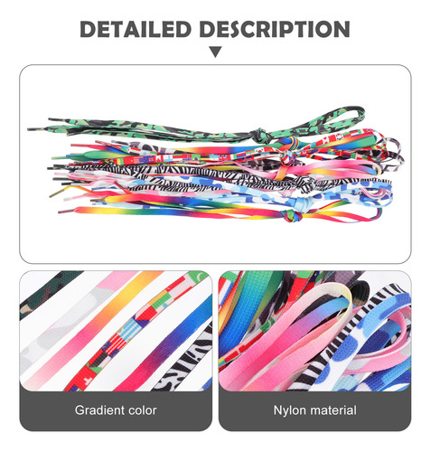 Zapatillas Informales Con Cordones Planos Y Coloridos Degrad