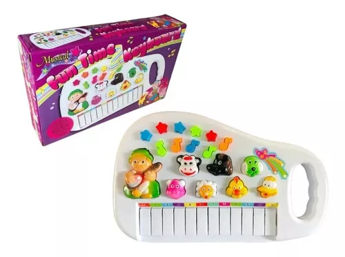 Teclado Piano Musical Infantil Baby Fazendinha Iaiao C/ Luz