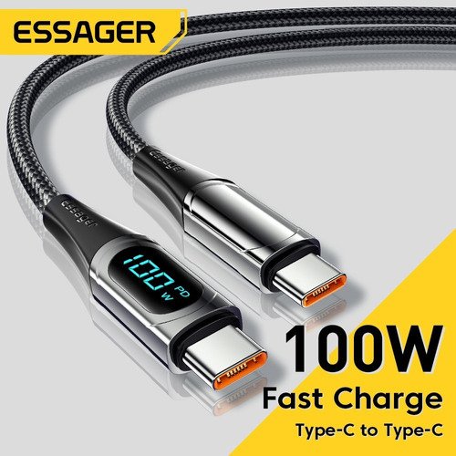 Cable usb Essager ES-XCTT1-YDA01 con entrada USB Tipo C salida USB Type C