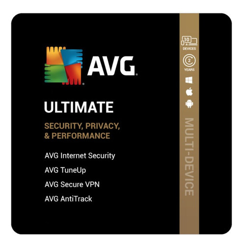 Antivirus  Avg Ultimate  2024  - 10 Dispositivos - 2 Años