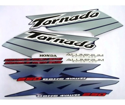 Kit Adesivo Faixa Moto Honda Tornado 2003 Azul