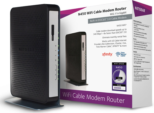 Wifi Docsis Cable Modem Router Negro