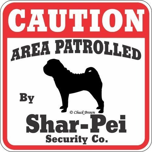 Yard Dog Muestra De La Precaución Área Patrullada Por Shar-p