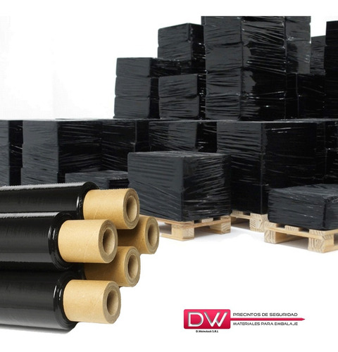 Imagen 6 de 10 de Film Stretch Negro 50cm Con Mango Virgen X6u Dw! Oferta