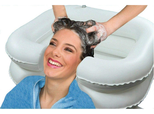 Bacia De Shampoo Inflável Portátil Para Cabeceira De Cama
