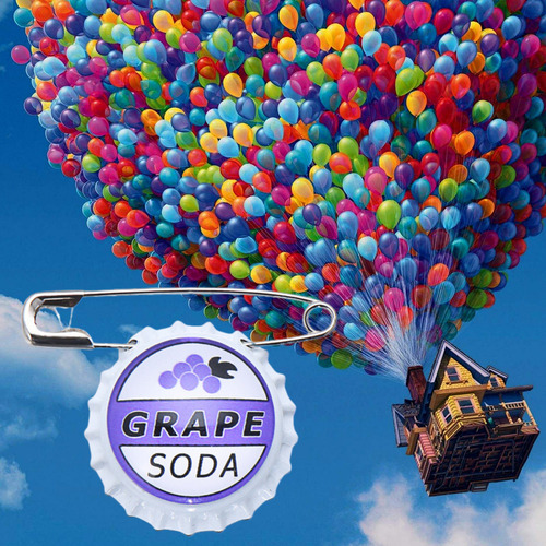 Broches De Soda Grape - PelĂcula Up (2 Piezas)