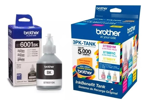 Pack X 4 Colores Tintas Brother Bt-6001