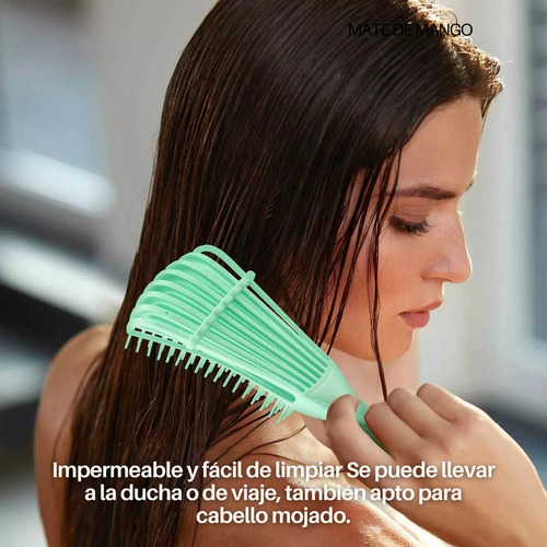 Cuidado Del Cabello Cepillo Desenredante Rizo Masajeador 2pz