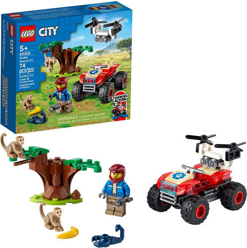 Lego City Wildlife Rescue Atv 60300 Kit De Const 74 Piezas
