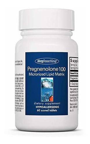 Allergy Research Group - Pregnenolone 100 Mg - Hormone, Memo