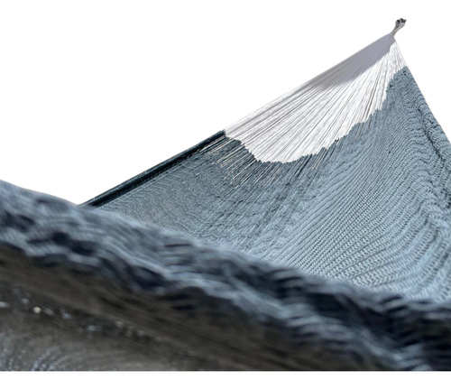 Hamaca Hecha En Yucatan Algodón Suave King Size Azul Acero