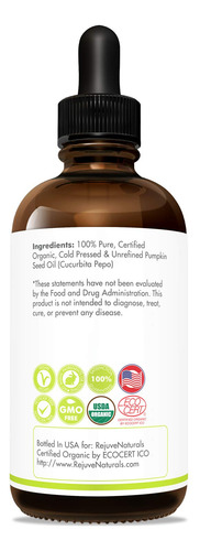 Aceite De Semilla De Calabaza Rejuvenaturals 120 Ml Usda Org