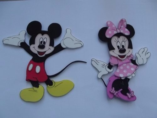 Apliques En Goma Eva Mickey  X 10 U