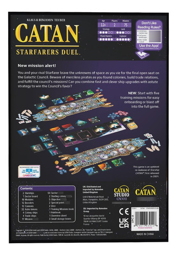 Juego De Mesa Catán Starfarers Para 2 Jugadores 12 Años
