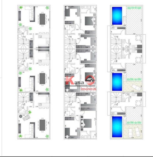 Village Com 3 Dormitórios À Venda, 176 M² Por R$ 860.000,00 - Ponta Da Praia - Santos/sp - Vl0002