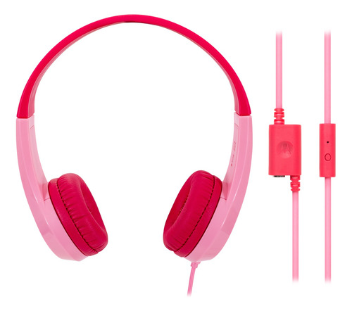 Audífono Squads200 Cable Manos Libres Infantil Rosa Motorola
